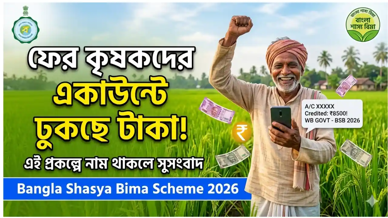 ফের কৃষকদের একাউন্টে ঢুকছে টাকা! এই প্রকল্পে নাম থাকলে সুসংবাদ -Bangla Shasya Bima Scheme 2026